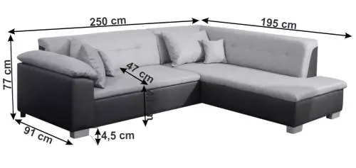 Rohová sedačka do obývačky 2,5 x 2 metre