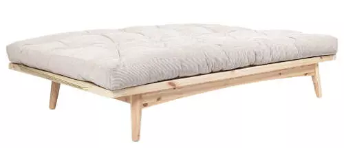 Po rozložení pohovky získate drevenú futónovú posteľ